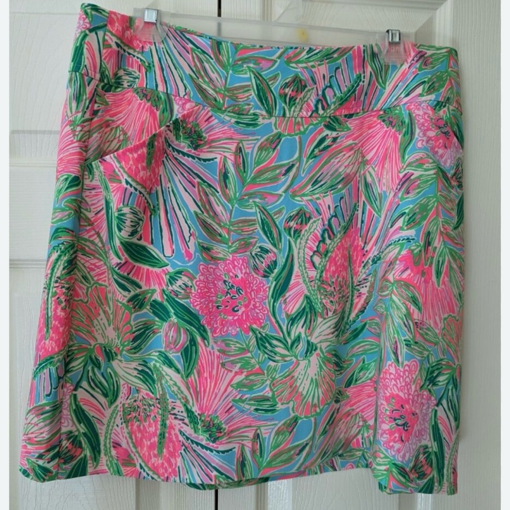 Lilly Pulitzer Floral Skort, EUC - Pink and Green
